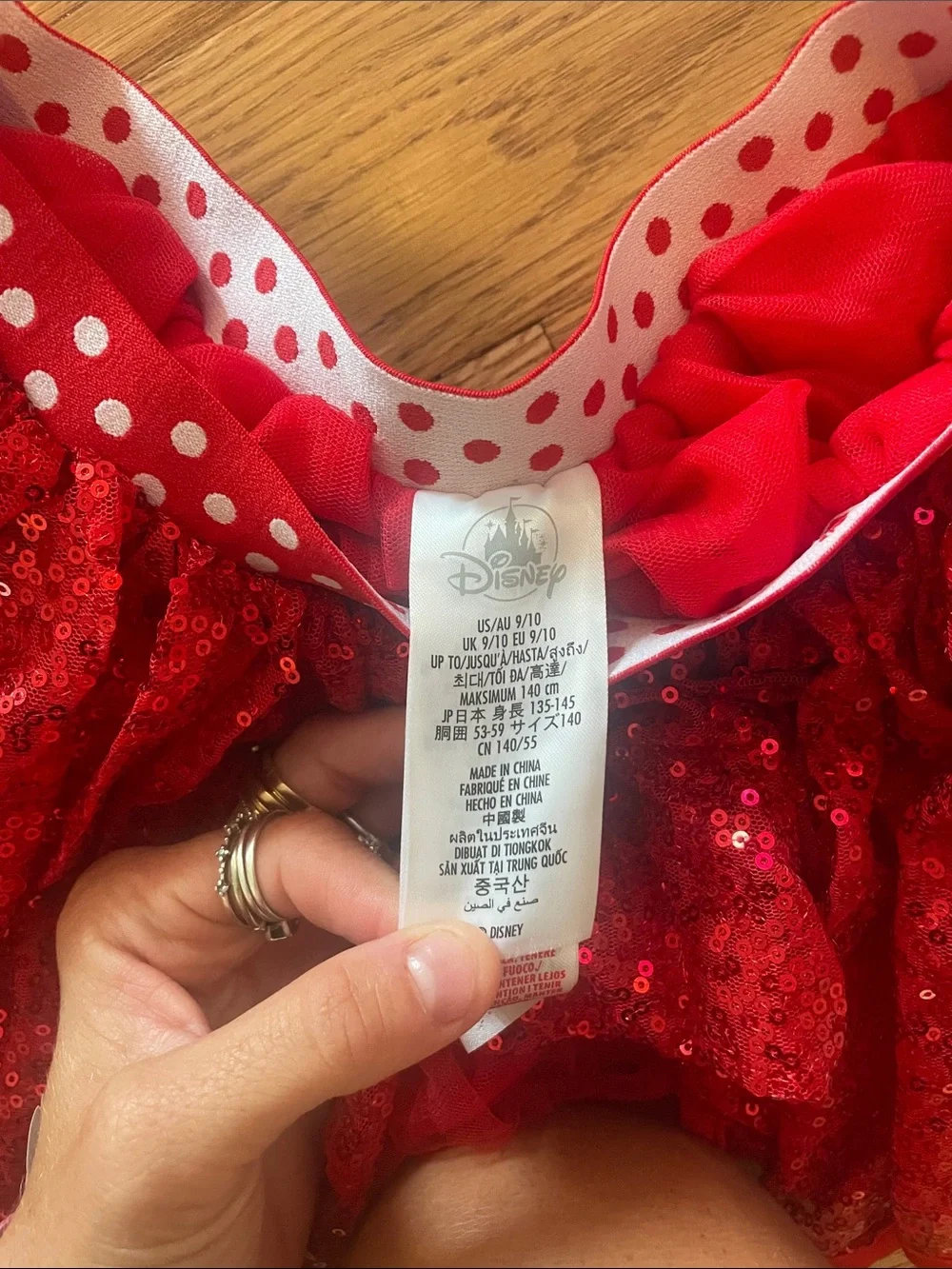 Girls Red Minnie-Inspired Costume Dress Set